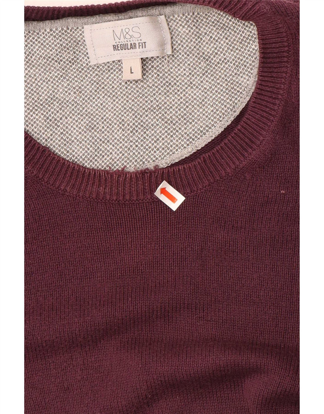 Marks & Spencer Mens Regular Fit Crew Neck Jumper Sweater Large Purple