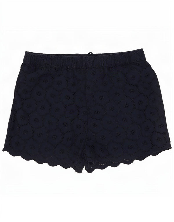 Jack Wills Womens Shorts UK 12 Medium W30 Navy Blue Floral Cotton