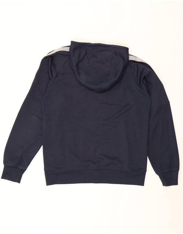 Nike Mens Zip Hoodie Sweater Medium Navy Blue Colourblock Polyester