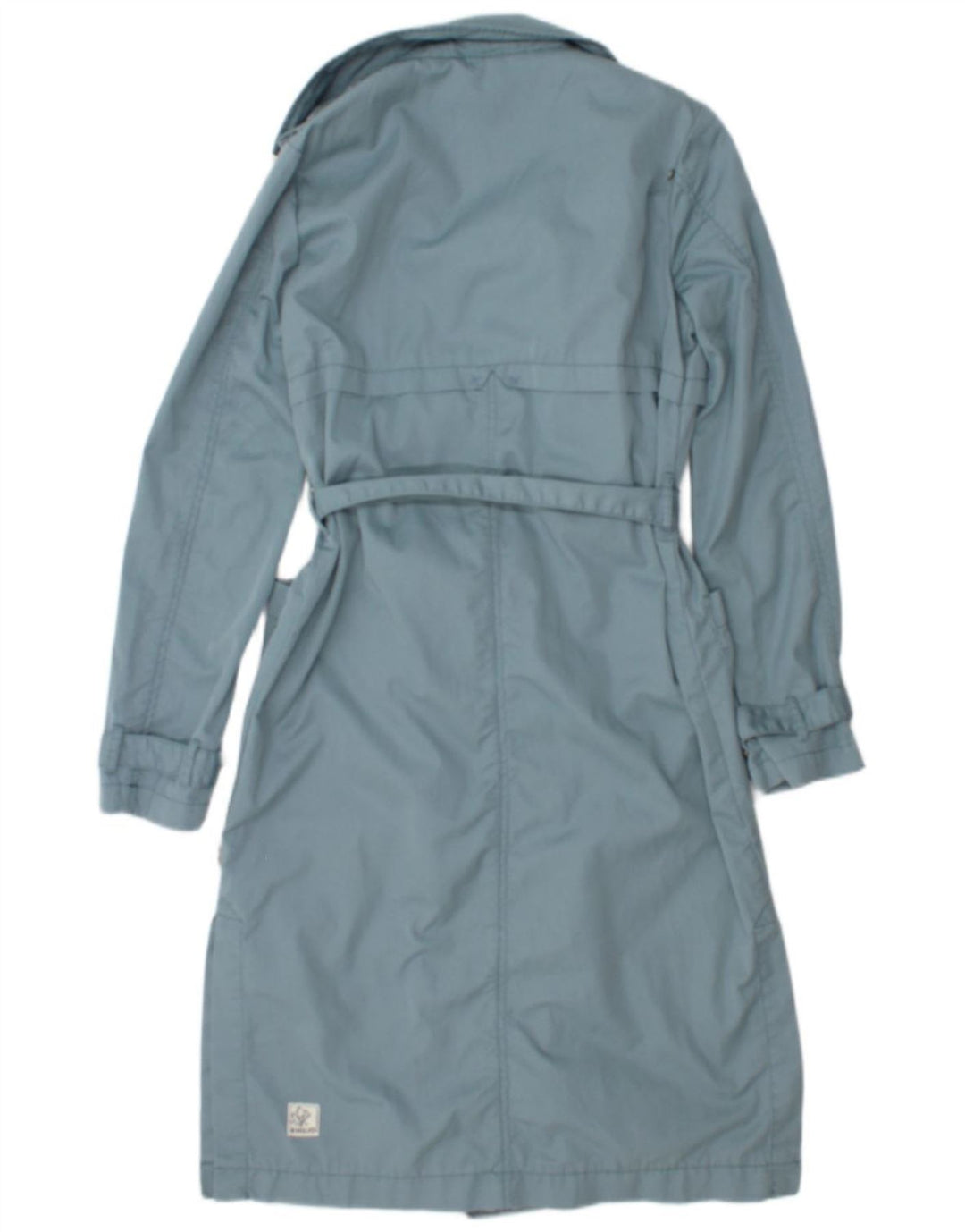 KHUJO Womens Trench Coat UK 10 Small Blue Cotton