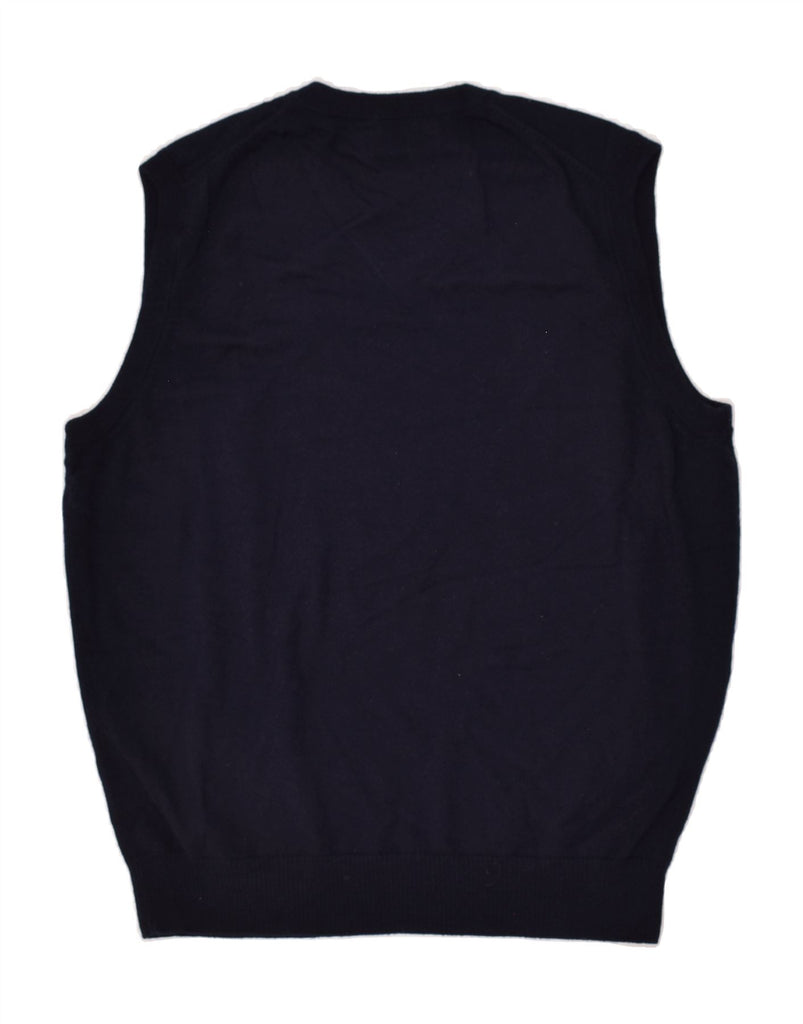 J. CREW Mens Vest Tank Top Large Navy Blue Merino Wool | Vintage J. Crew | Thrift | Second-Hand J. Crew | Used Clothing | Messina Hembry 