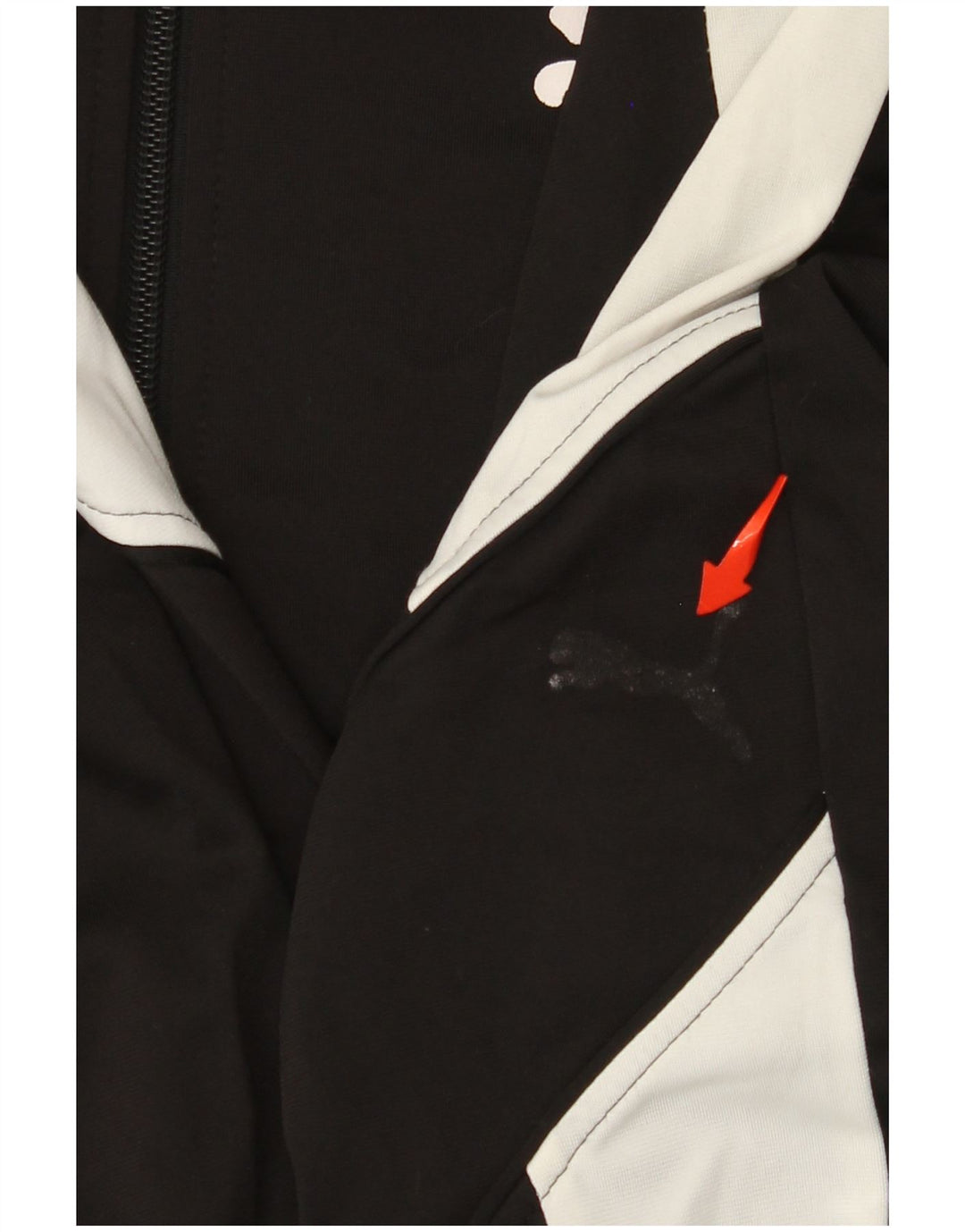 Puma Mens Tracksuit Top Jacket Large Black Colourblock Polyester