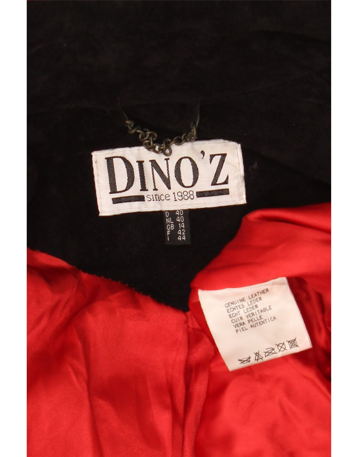 DINO' Z Womens Oversized Hooded Windbreaker Coat UK 14 Medium Black