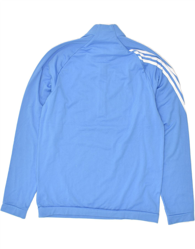 ADIDAS Mens Zip Neck Sweatshirt Jumper Small Blue Polyester | Vintage Adidas | Thrift | Second-Hand Adidas | Used Clothing | Messina Hembry 