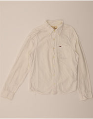 HOLLISTER Mens Shirt Medium White Cotton