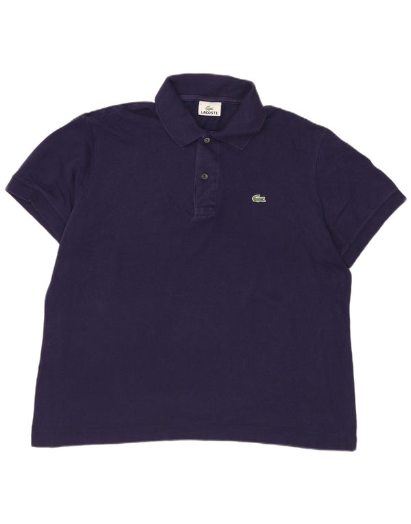 Lacoste Mens Polo Shirt Size 5 Large Navy Blue Cotton