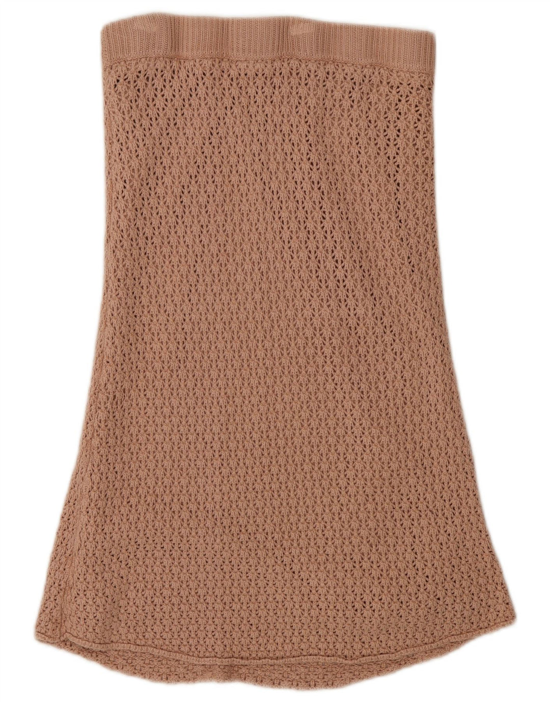 Zara Womens Crochet A-Line Skirt Small W26 Beige Polyester