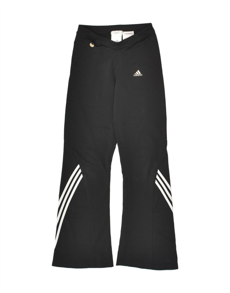 ADIDAS Girls Tracksuit Trousers 7-8 Years Black Polyester | Vintage Adidas | Thrift | Second-Hand Adidas | Used Clothing | Messina Hembry 