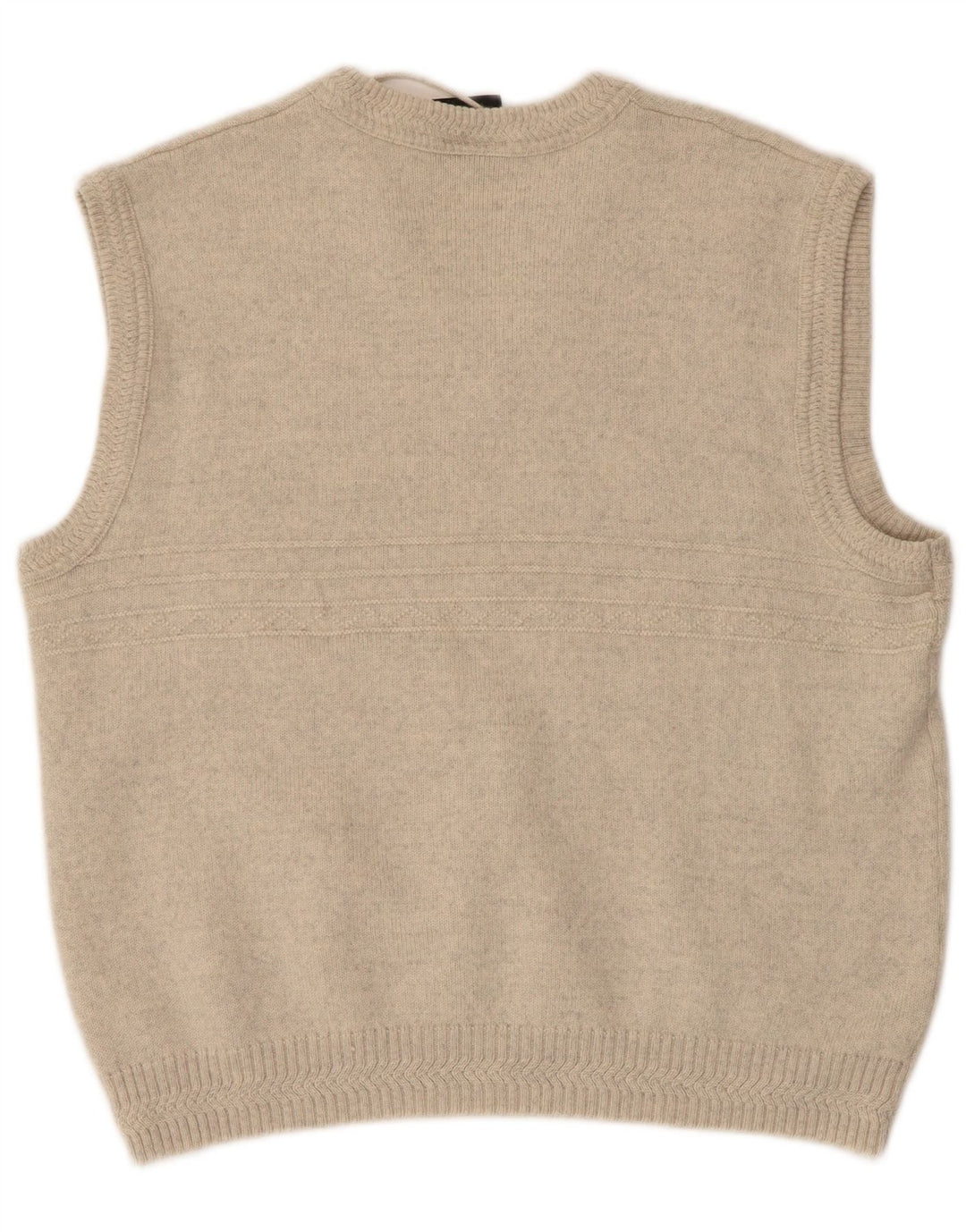 WESTBURY Mens Vest Tank Top IT 48/50 Medium Beige Flecked Wool