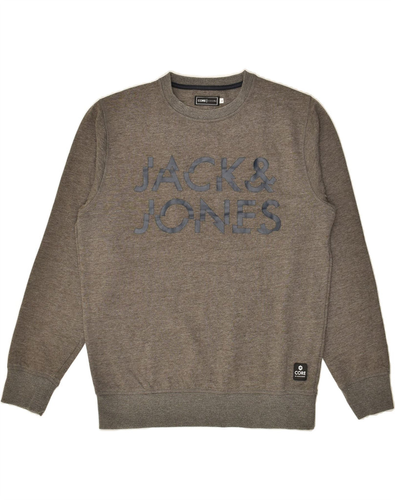 JACK & JONES Mens Graphic Sweatshirt Jumper Large Grey Polyester | Vintage Jack & Jones | Thrift | Second-Hand Jack & Jones | Used Clothing | Messina Hembry 