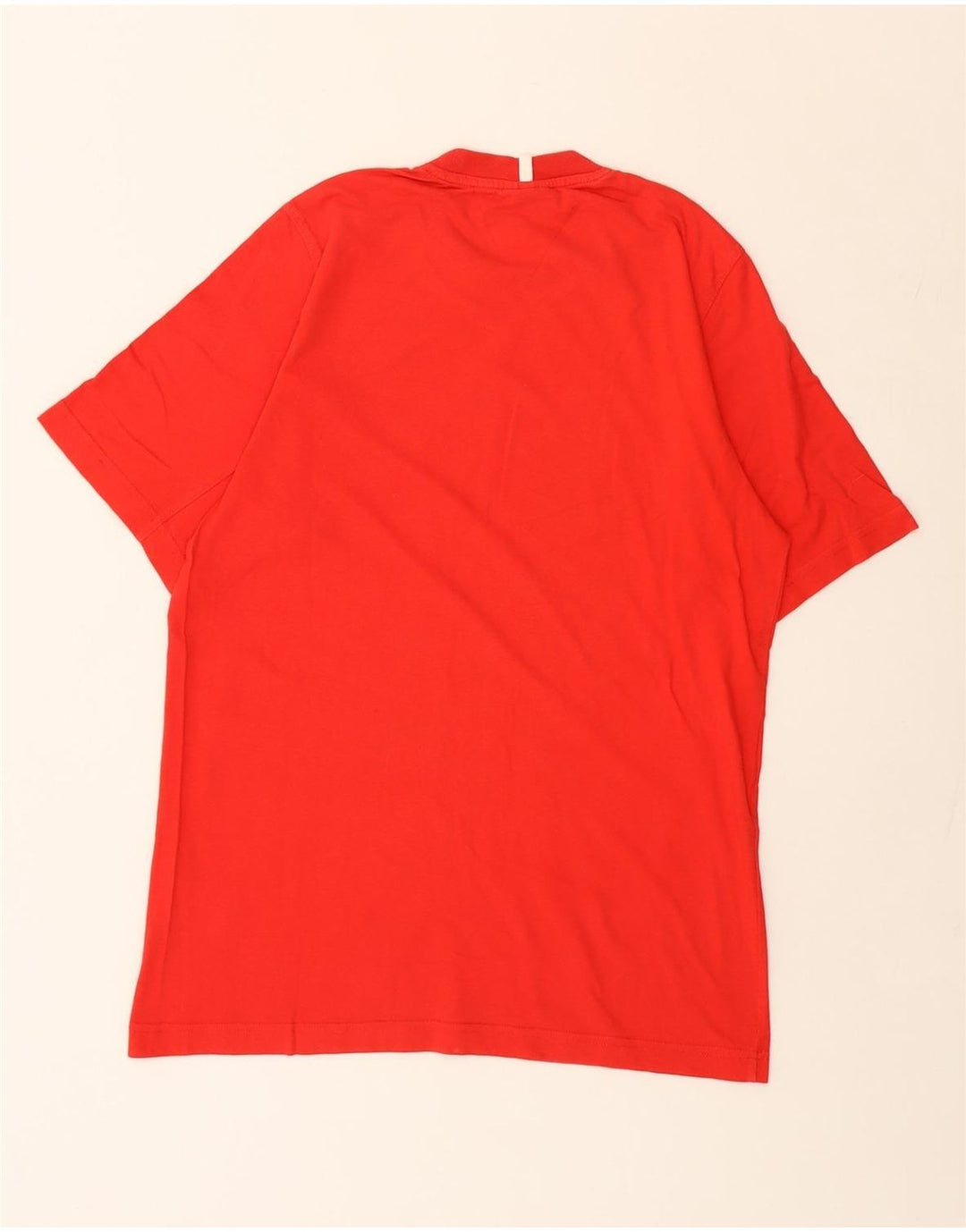 ADIDAS Mens T-Shirt Top Medium Red Cotton