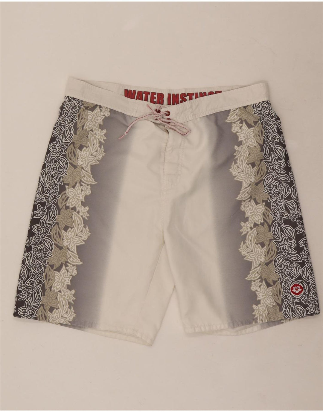 Arena Mens Swimming Shorts 2XL  Grey Floral Polyester