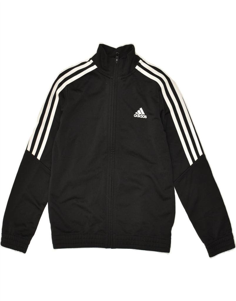 ADIDAS Boys Tracksuit Top Jacket 9-10 Years Black Polyester | Vintage Adidas | Thrift | Second-Hand Adidas | Used Clothing | Messina Hembry 