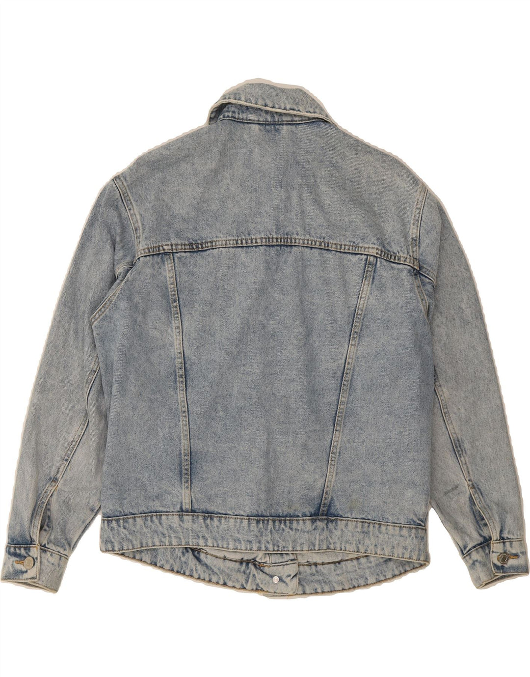 VINTAGE Womens Denim Jacket UK 14 Medium Blue Cotton Vintage Vintage and Second-Hand Vintage from Messina Hembry 