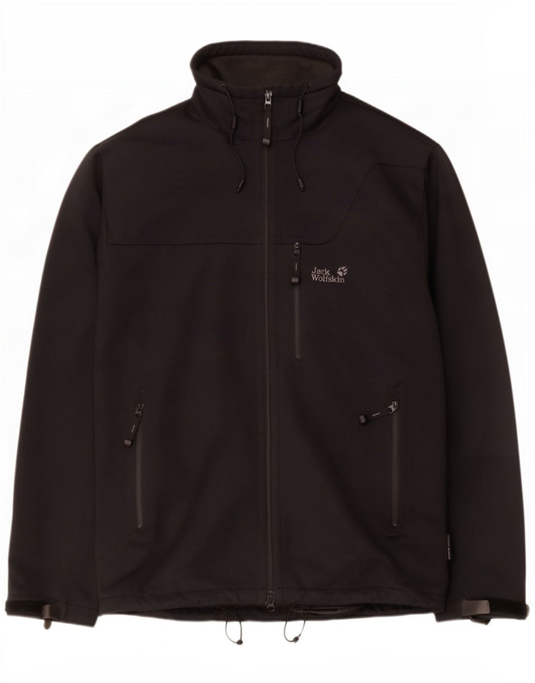 Jack Wolfskin Mens Windbreaker Jacket UK 48 2XL Black Polyester