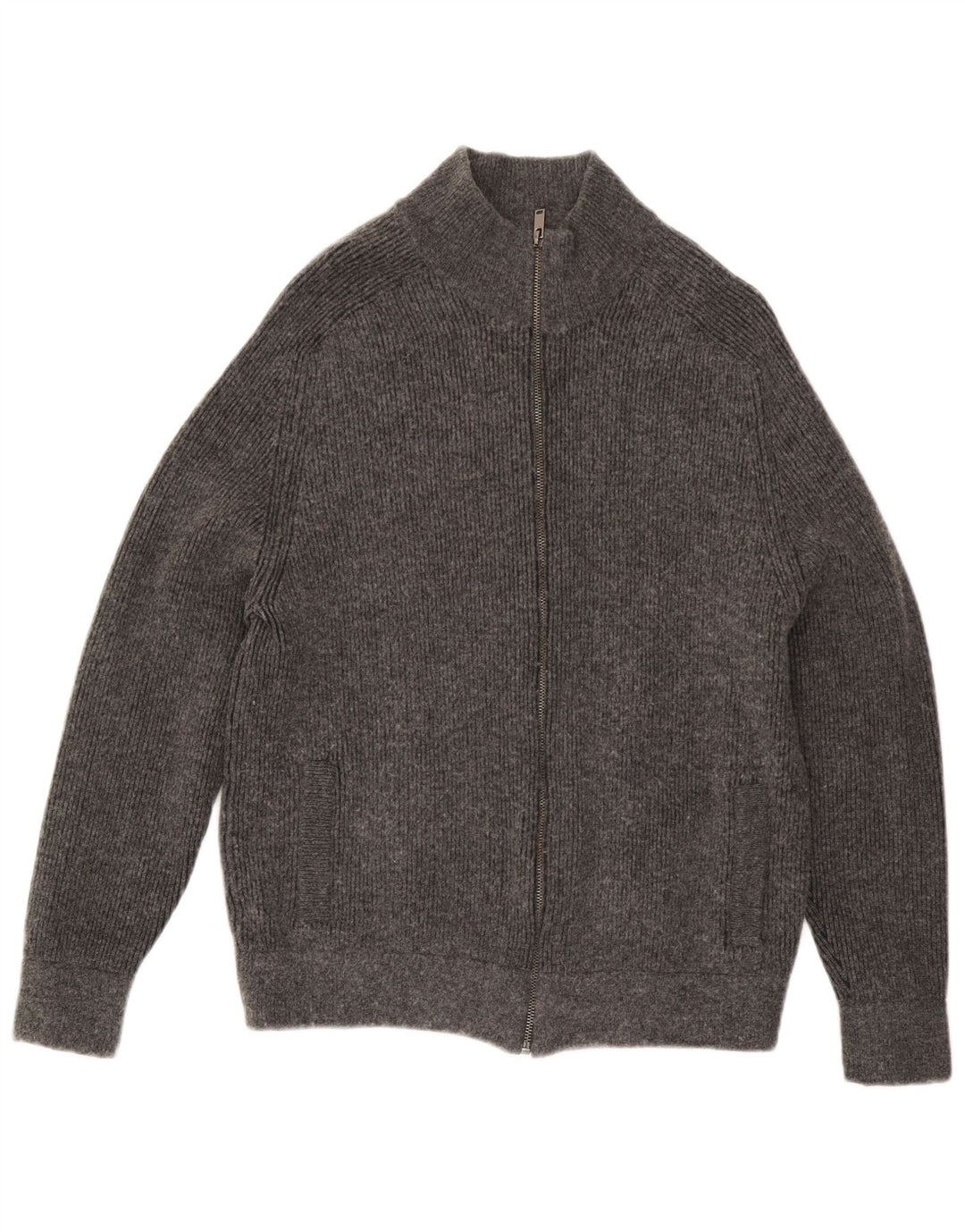 Marks & Spencer Mens Cardigan Sweater Large Grey Cotton