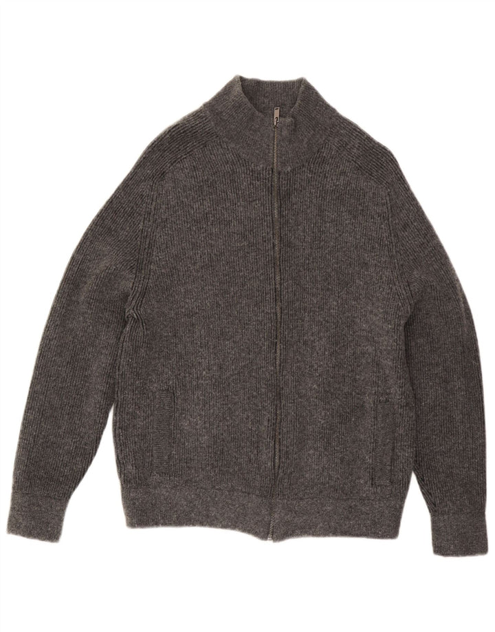 Marks & Spencer Mens Cardigan Sweater Large Grey Cotton