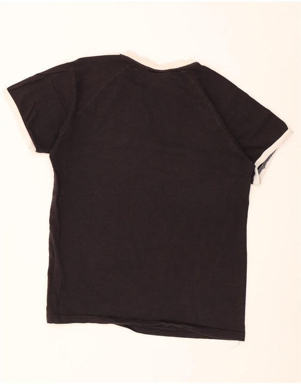Adidas Mens T-Shirt Top Large Black Cotton
