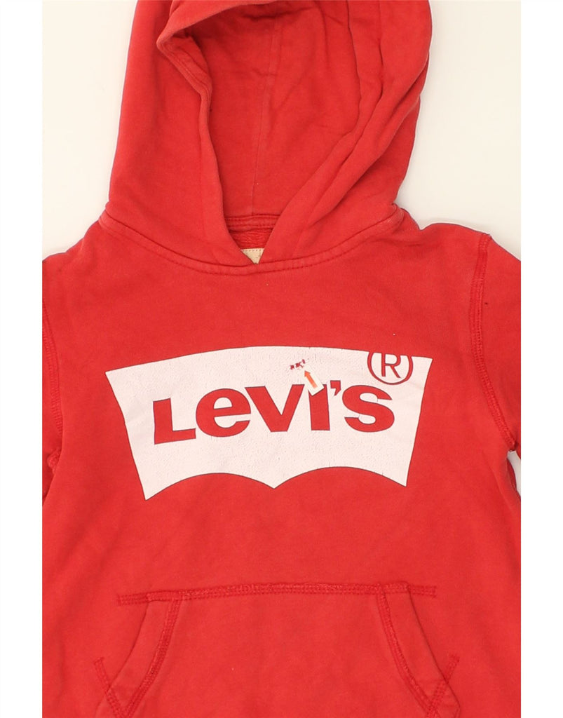 LEVI'S Girls Graphic Hoodie Jumper 7-8 Years Red | Vintage Levi's | Thrift | Second-Hand Levi's | Used Clothing | Messina Hembry 