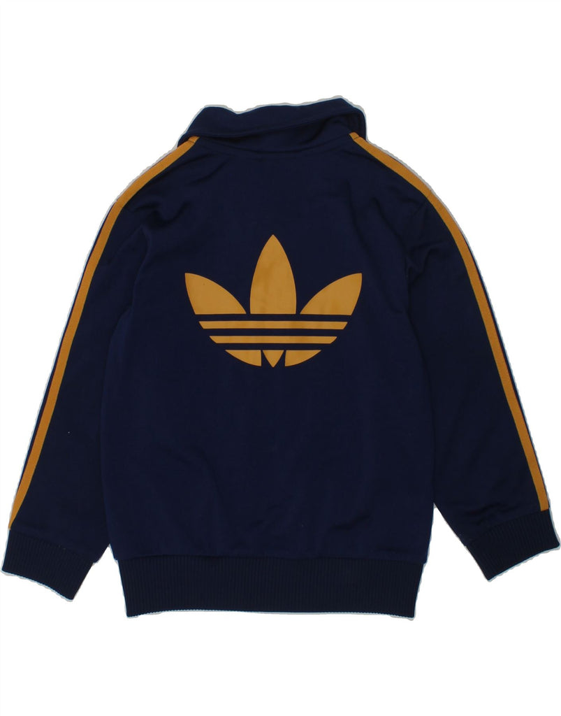 ADIDAS Boys Graphic Tracksuit Top Jacket 2-3 Years Navy Blue Polyester | Vintage Adidas | Thrift | Second-Hand Adidas | Used Clothing | Messina Hembry 