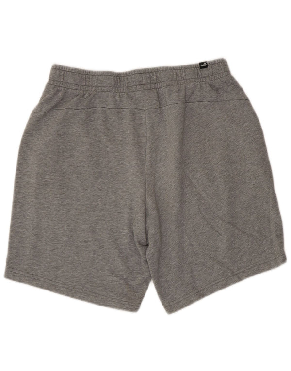 Puma Mens Sport Shorts Large Grey Flecked Cotton