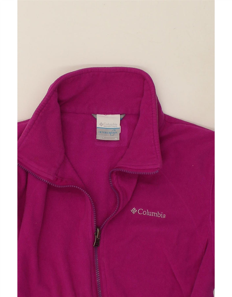 COLUMBIA Womens Fleece Jacket UK 18 XL Pink Polyester | Vintage Columbia | Thrift | Second-Hand Columbia | Used Clothing | Messina Hembry 