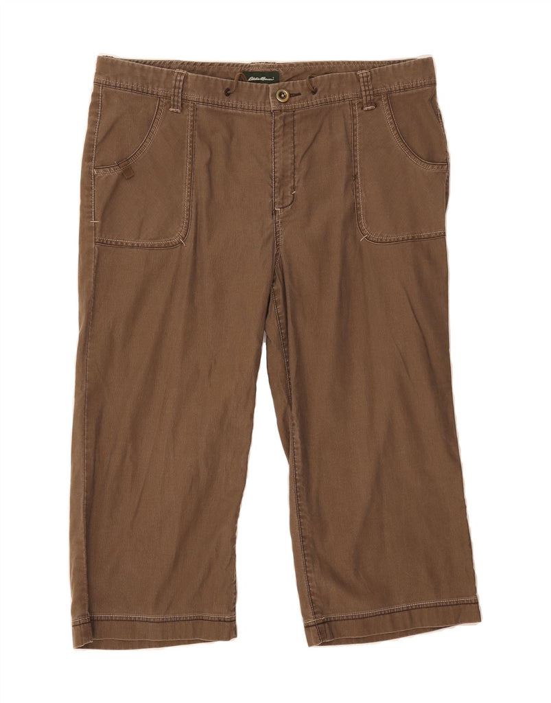 EDDIE BAUER Womens Straight Capri Trousers US 16 2XL W38 L20 Brown Cotton Vintage Eddie Bauer and Second-Hand Eddie Bauer from Messina Hembry 