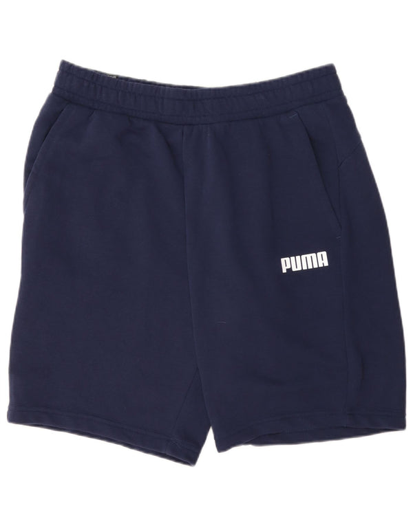 Puma Mens Sport Shorts Large Navy Blue Cotton