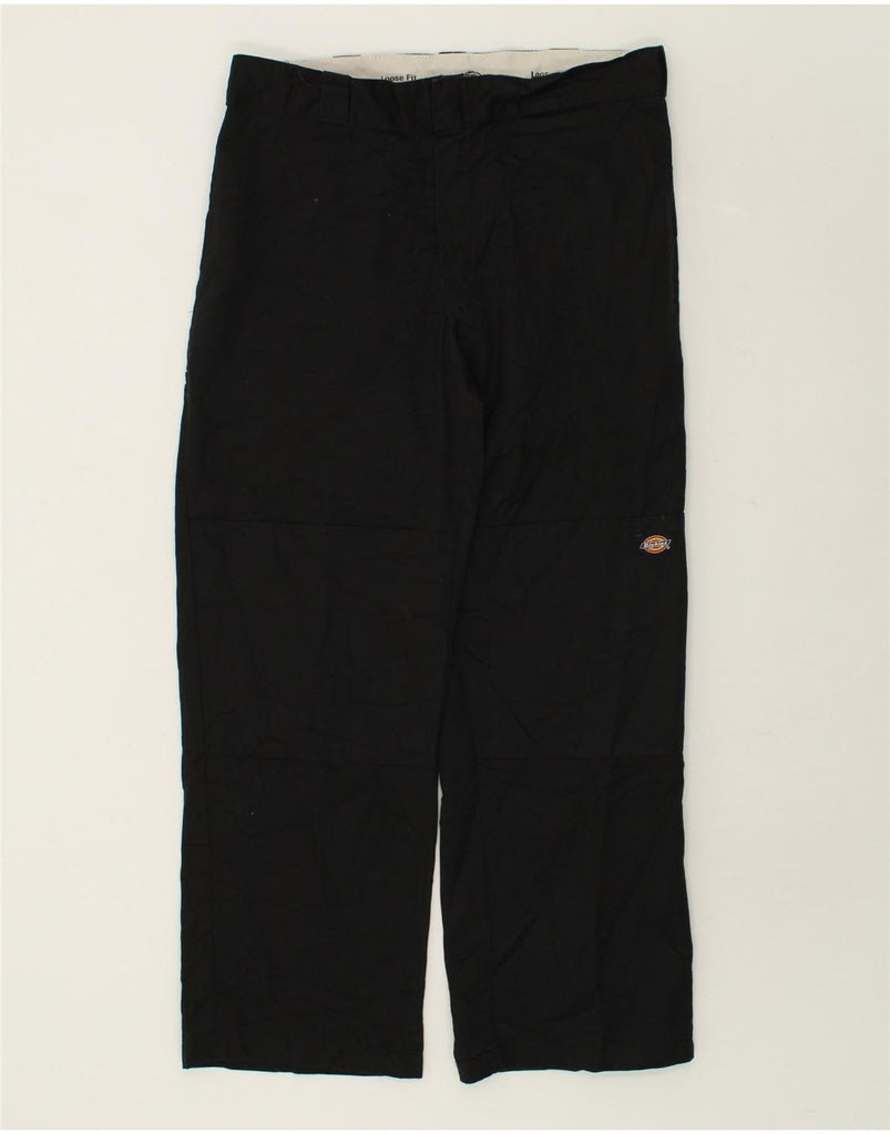 DICKIES Mens Straight Chino Trousers W34 L28 Black Polyester | Vintage Dickies | Thrift | Second-Hand Dickies | Used Clothing | Messina Hembry 