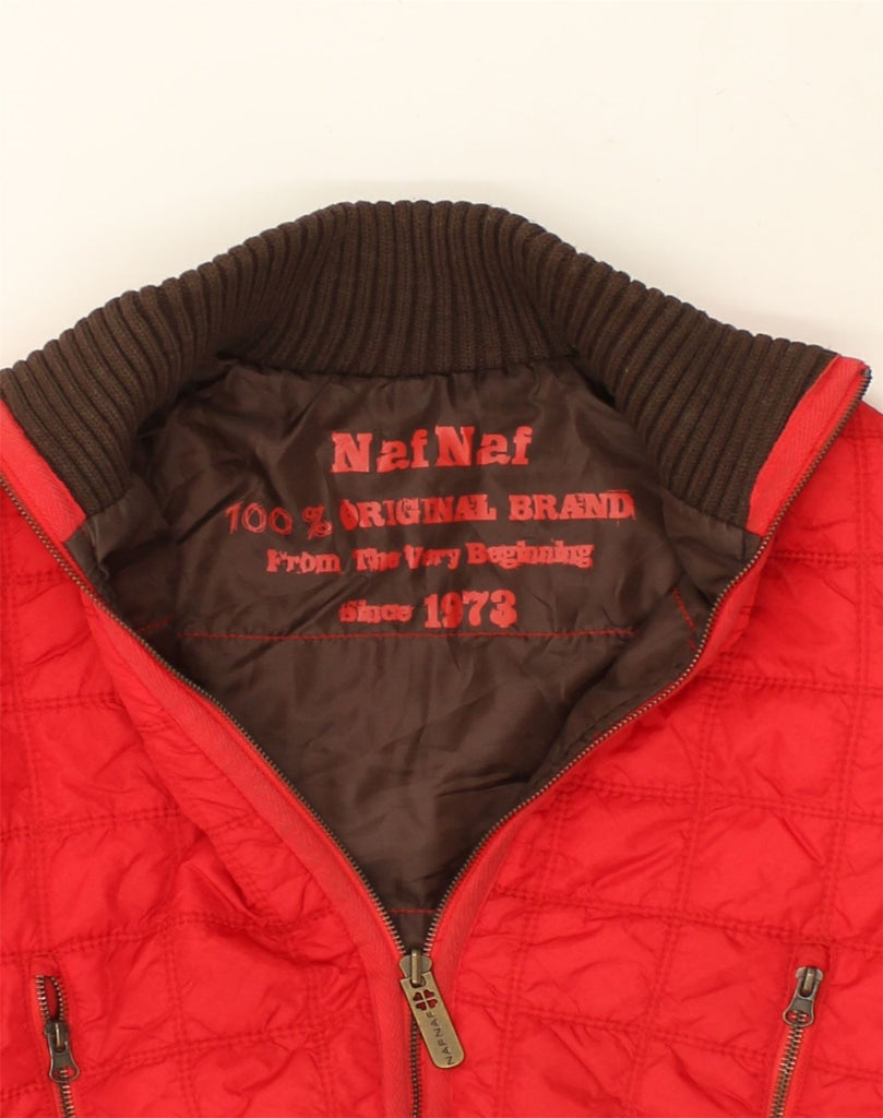 NAF NAF Womens Padded Jacket UK 12 Medium  Red | Vintage Naf Naf | Thrift | Second-Hand Naf Naf | Used Clothing | Messina Hembry 