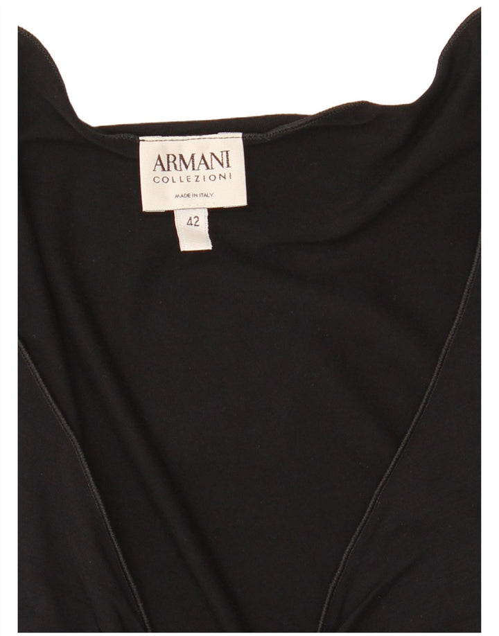 ARMANI COLLEZIONI Womens Blouse Top IT 42 Medium Black
