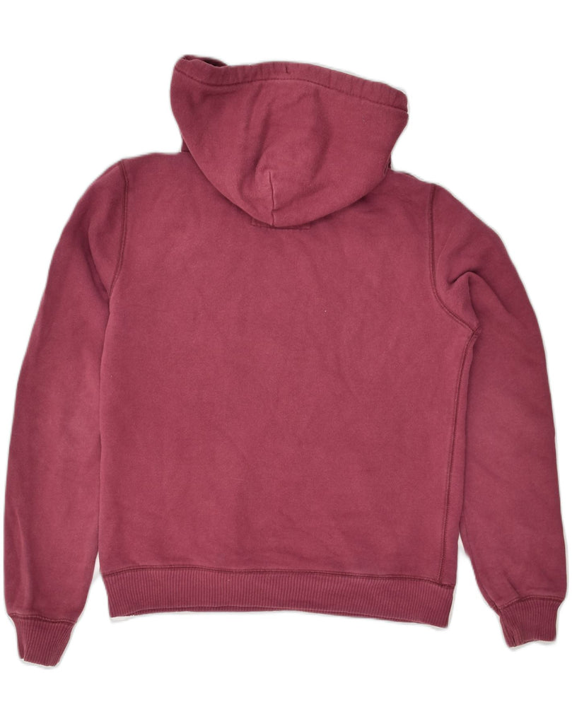 JACK WILLS Womens Graphic Hoodie Jumper UK 10 Small Burgundy Cotton | Vintage Jack Wills | Thrift | Second-Hand Jack Wills | Used Clothing | Messina Hembry 