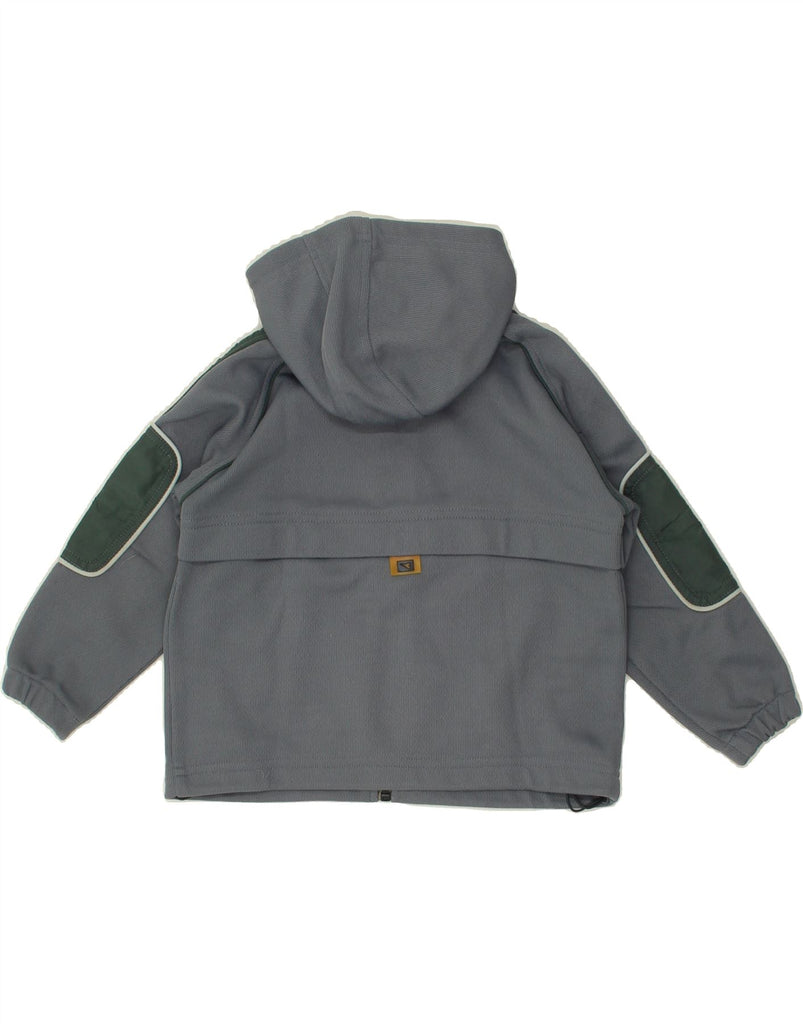 DIADORA Boys Graphic Zip Hoodie Sweater 3-4 Years Grey Colourblock | Vintage Diadora | Thrift | Second-Hand Diadora | Used Clothing | Messina Hembry 