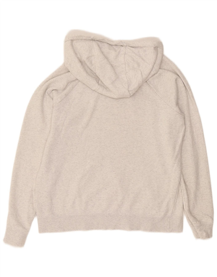 Nike Womens Hoodie Jumper UK 14 Medium Grey Cotton