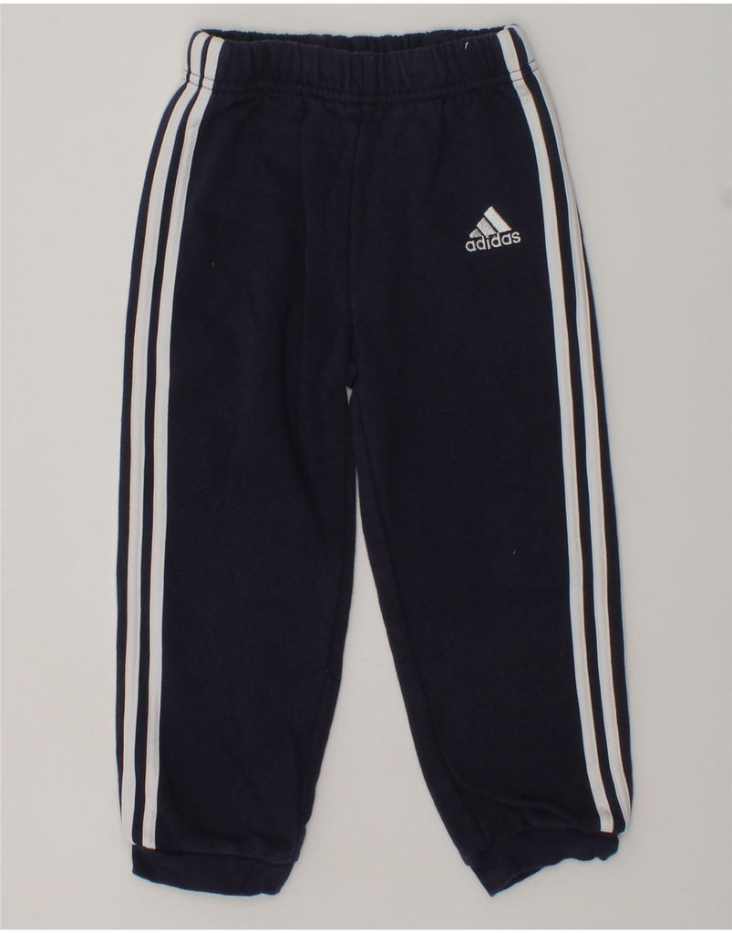 ADIDAS Girls Tracksuit Trousers Joggers 2-3 Years Navy Blue Cotton | Vintage Adidas | Thrift | Second-Hand Adidas | Used Clothing | Messina Hembry 