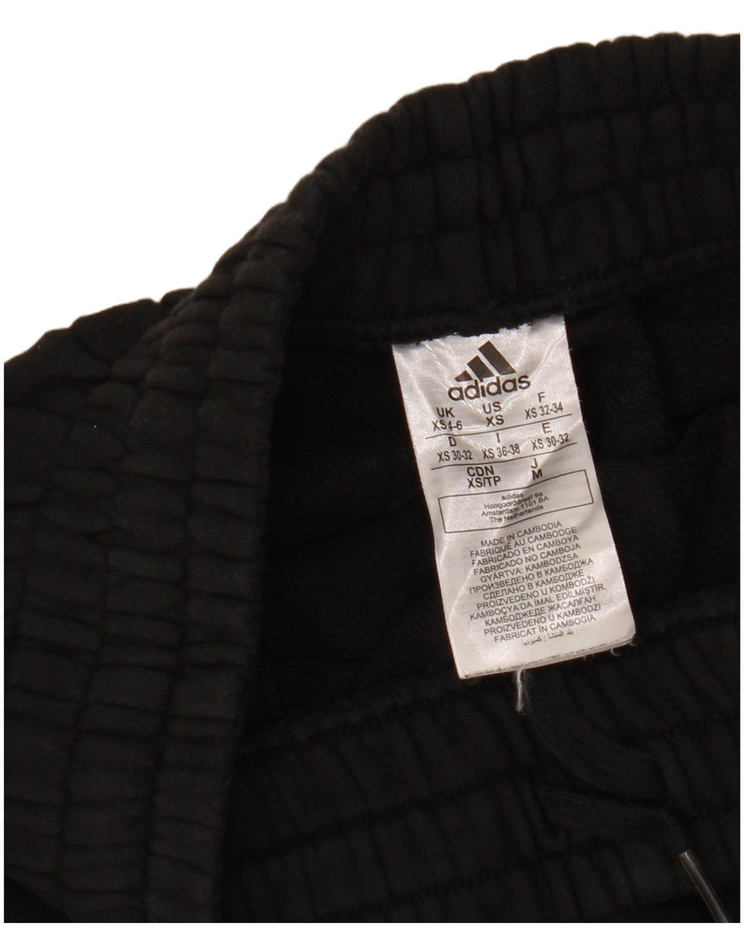 ADIDAS Womens Graphic Tracksuit Trousers Joggers UK 4/6 XS  Black Cotton