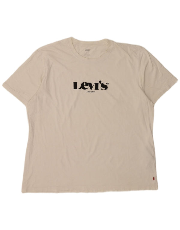 Levi's Mens Graphic T-Shirt Top XL White Cotton