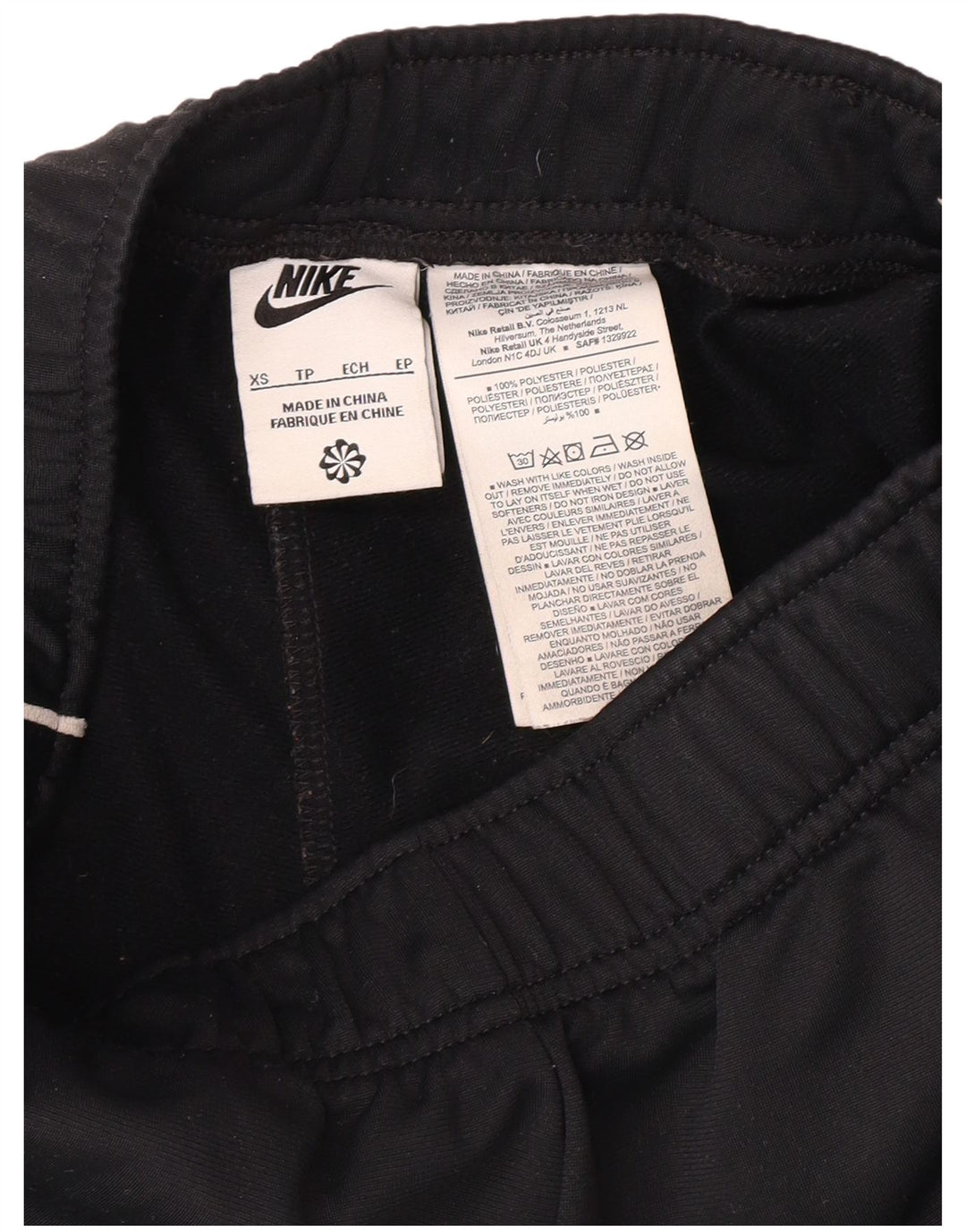 NIKE Womens Tracksuit Trousers Joggers UK 4 XS  Black Polyester