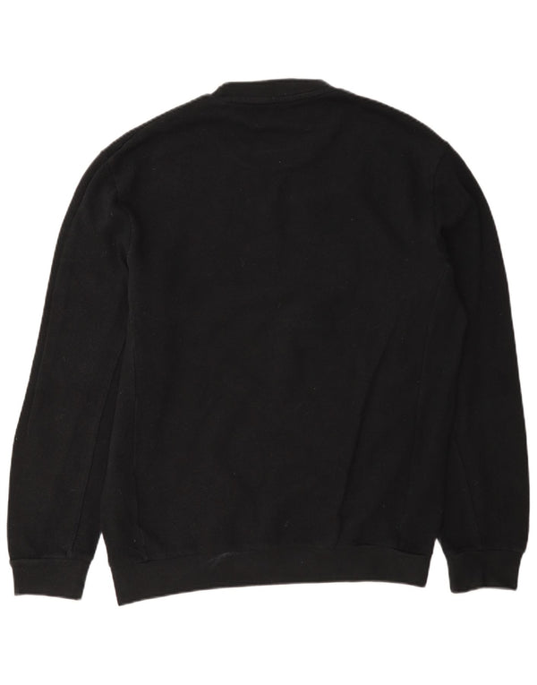 Zara Mens Sweatshirt Jumper Large Black Cotton