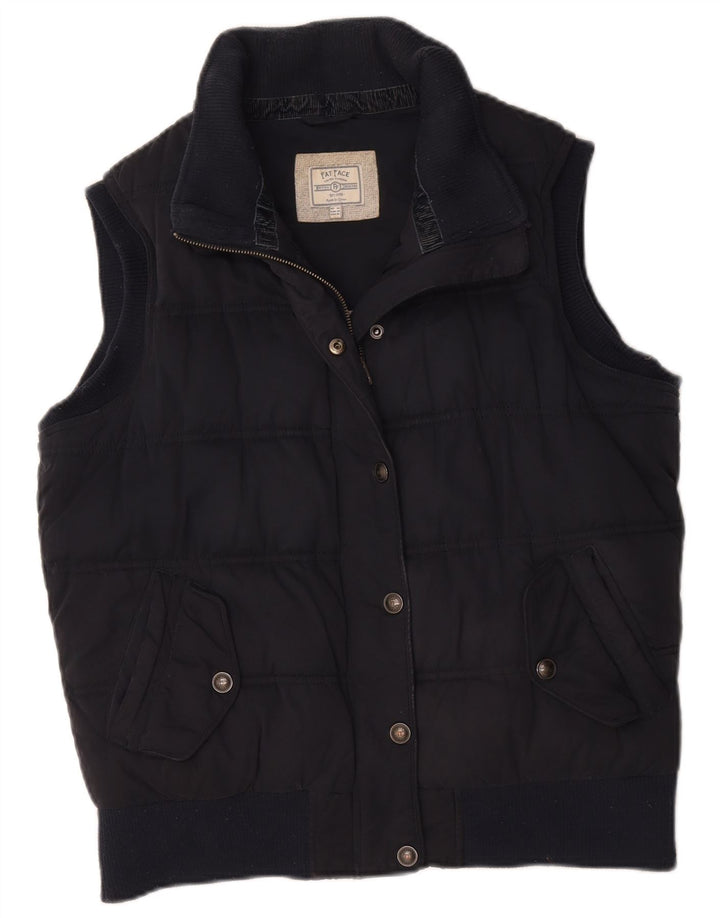 Fat Face Womens Padded Gilet UK 14 Large Navy Blue Polyester