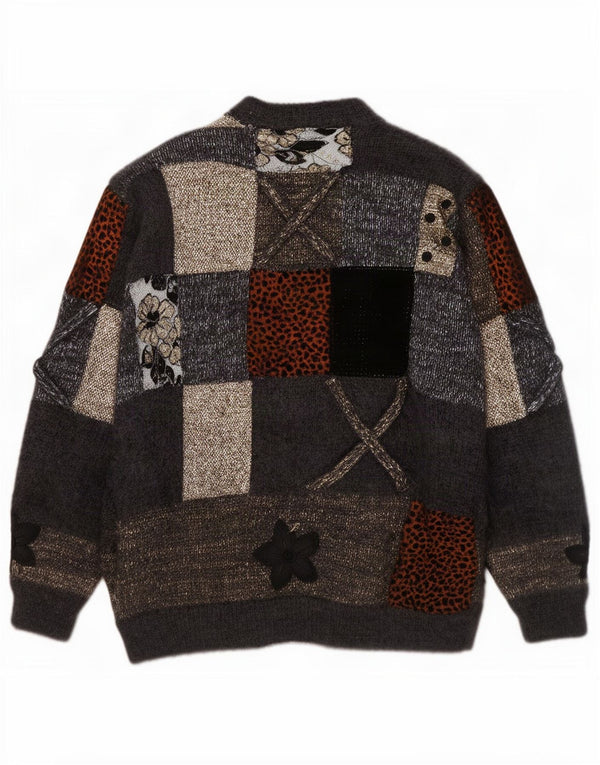 Niki Line Womens Cardigan Sweater UK 14 Large Multicoloured Patchwork