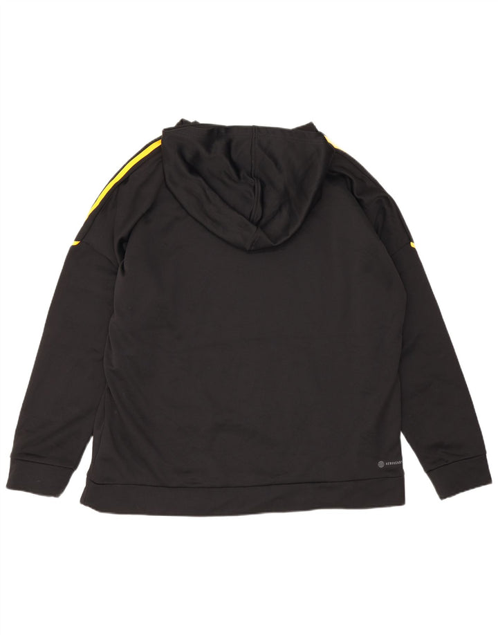 Adidas Mens Graphic Hoodie Jumper XL Black Polyester