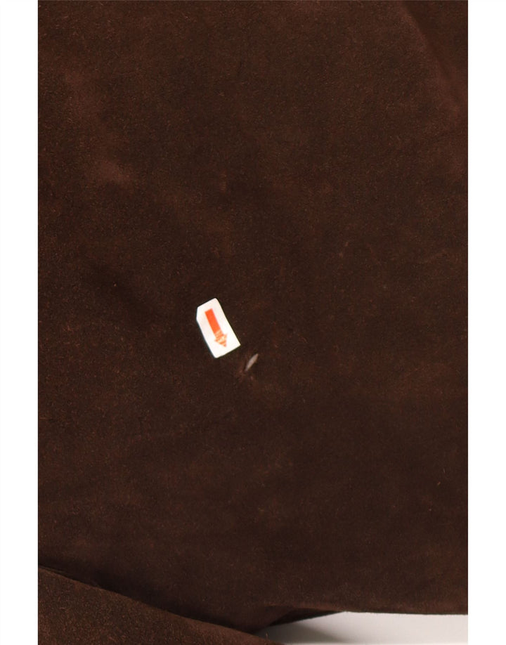 Vintage Womens Oversized Suede Windbreaker Coat UK 18 XL Brown