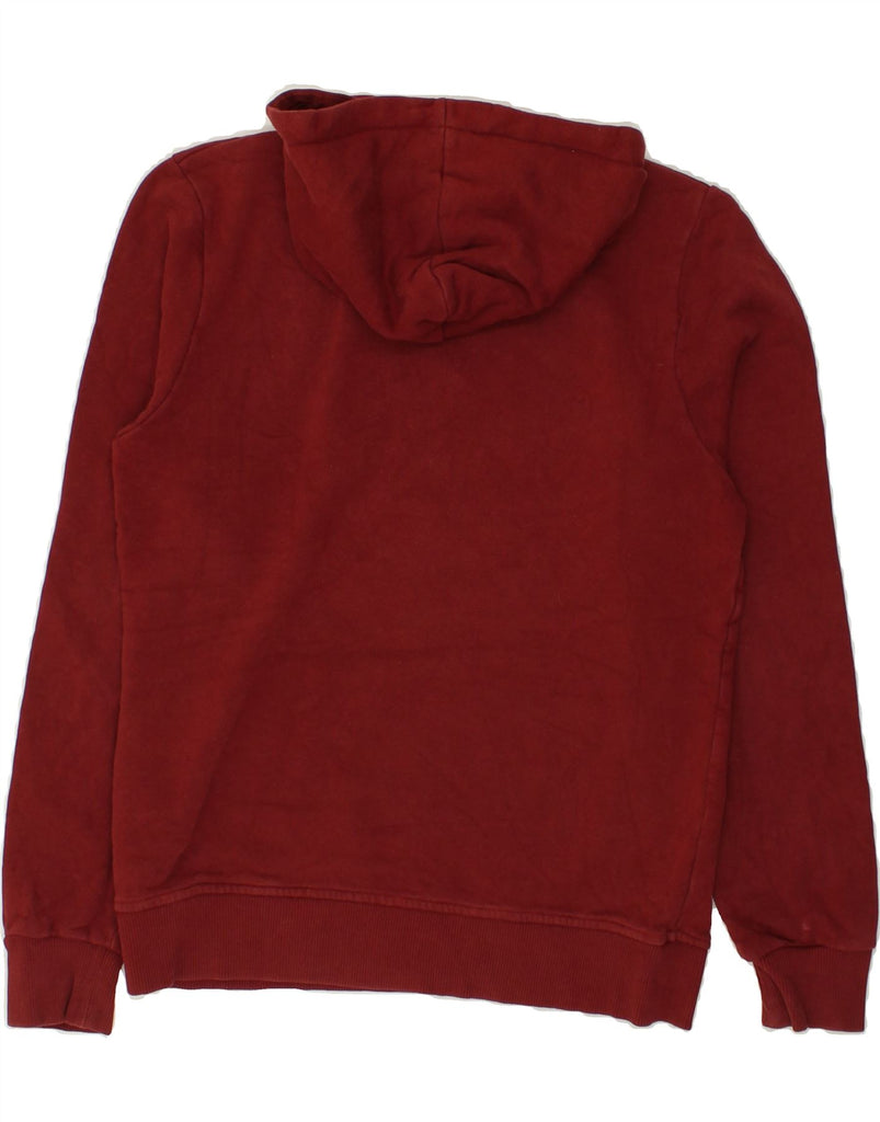 JACK & JONES Mens Graphic Hoodie Jumper Medium Burgundy Cotton | Vintage Jack & Jones | Thrift | Second-Hand Jack & Jones | Used Clothing | Messina Hembry 