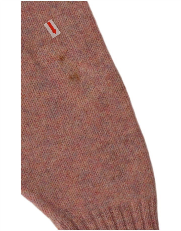 MC Kenzy Mens Crew Neck Jumper Sweater Medium Pink Wool