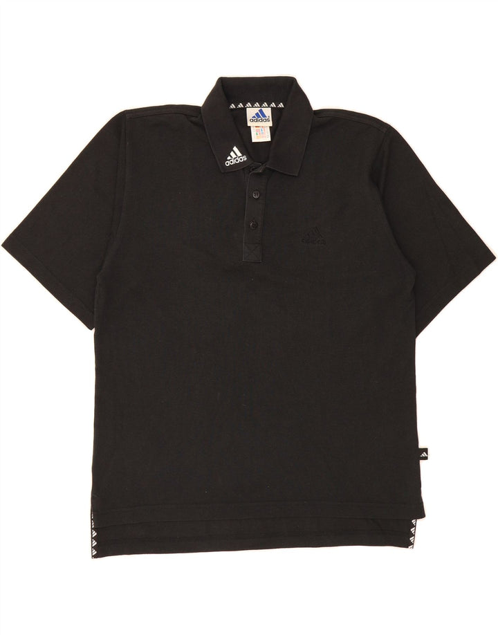 ADIDAS Mens Polo Shirt UK 40/42 Medium Black Cotton Vintage Adidas and Second-Hand Adidas from Messina Hembry 