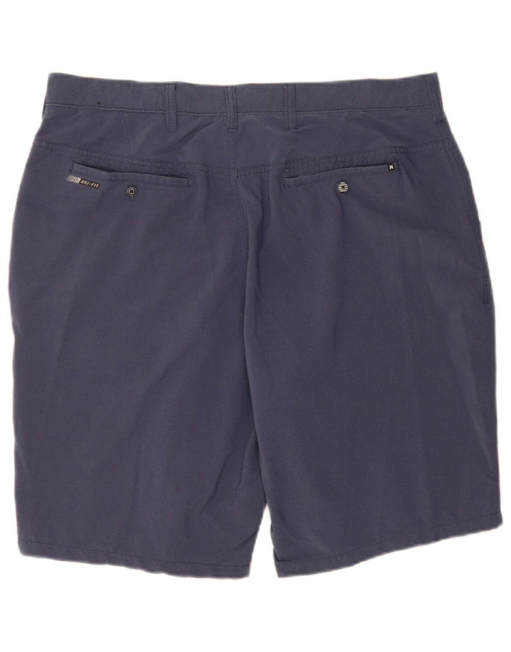 Hurley Mens Chino Shorts W36 Large Navy Blue Nylon