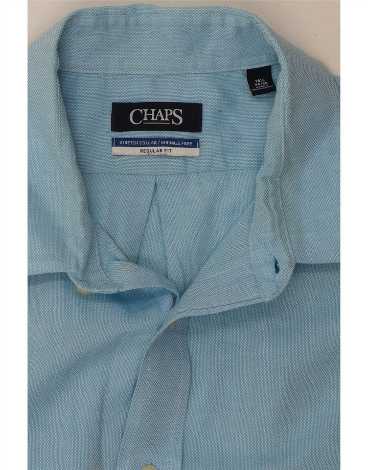 Chaps Mens Regular Fit Shirt Size 16 1/2 Large Blue