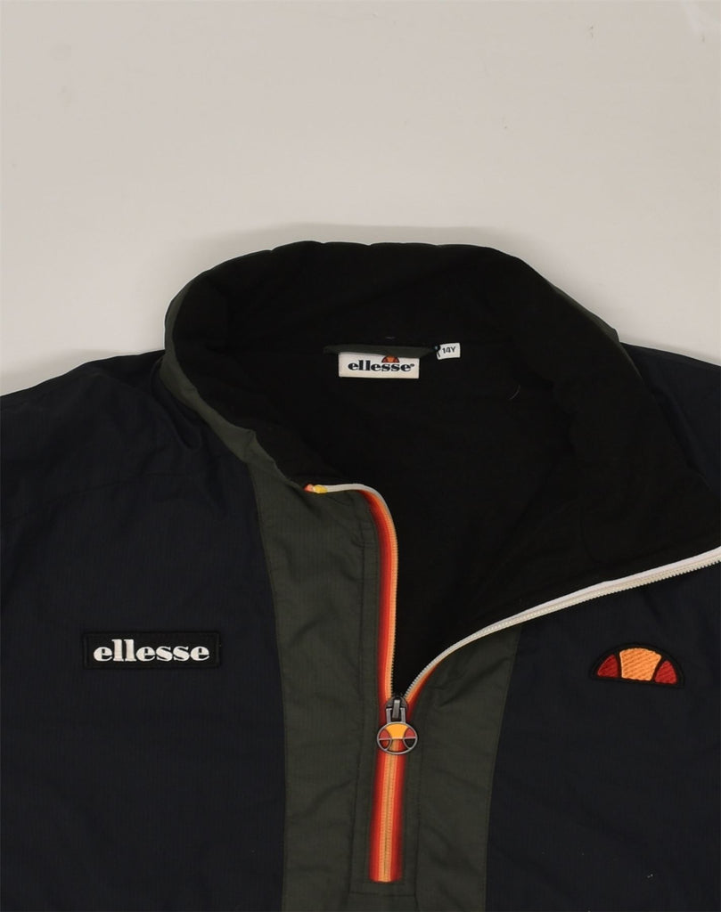 ELLESSE Boys Pullover Graphic Tracksuit Top Jacket 13-14 Years Black | Vintage Ellesse | Thrift | Second-Hand Ellesse | Used Clothing | Messina Hembry 