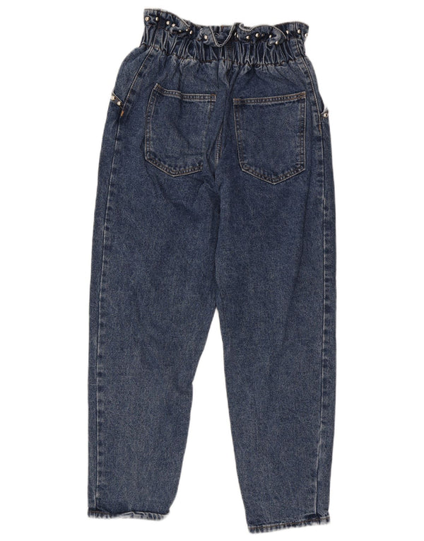 Vintage Womens High Waist Cropped Jeans Large W32 L25 Blue Cotton